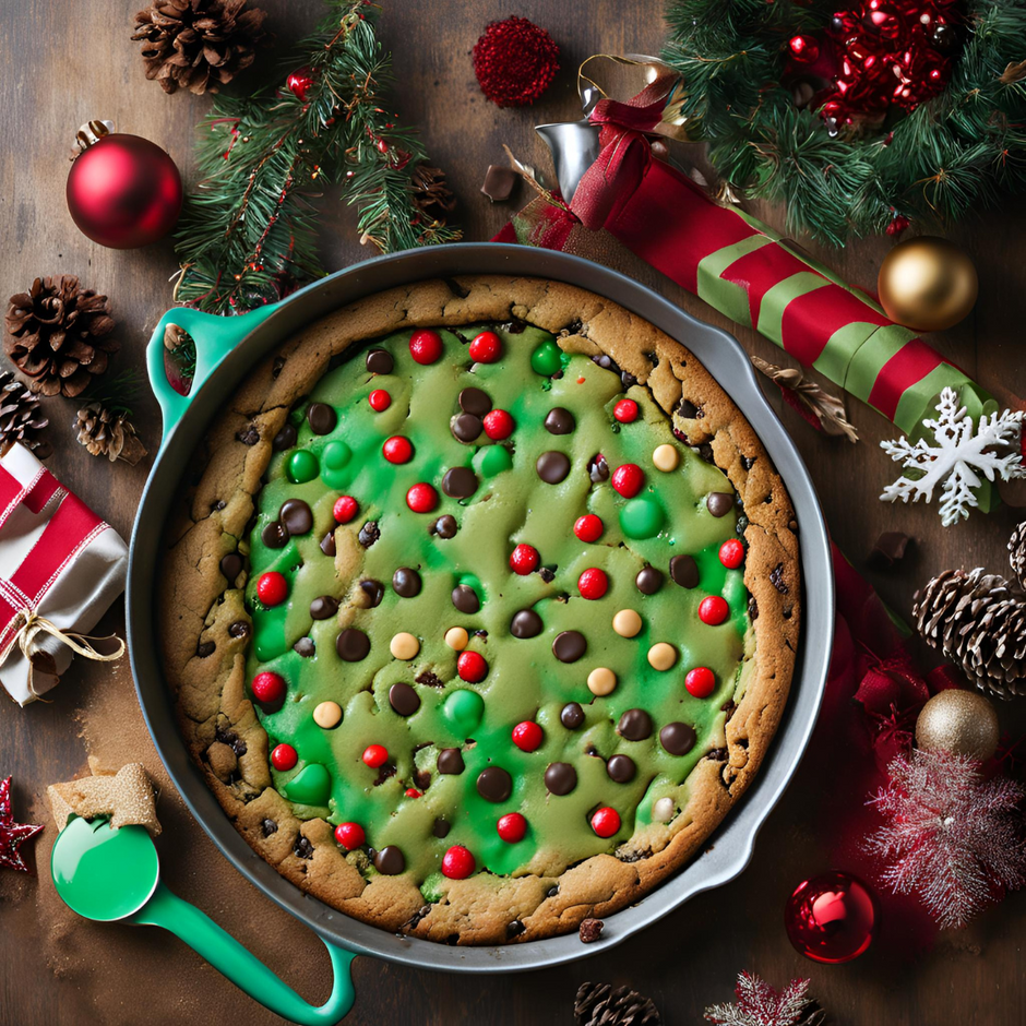 Grinch-Inspired Skillet Cookie