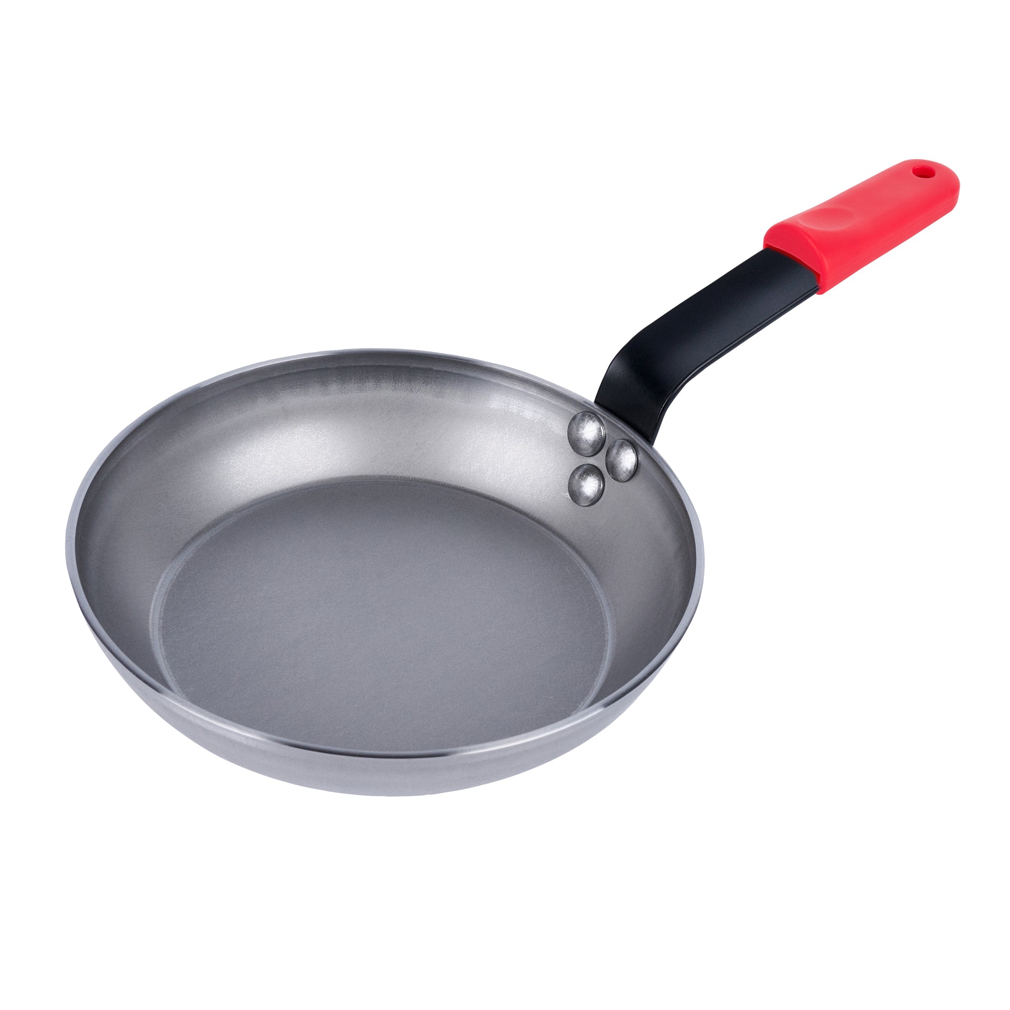 Met Lux 1 Carbon Steel 8" Non-Stick Fry Pan and 1 Red Silicone Pan Handle Sleeve