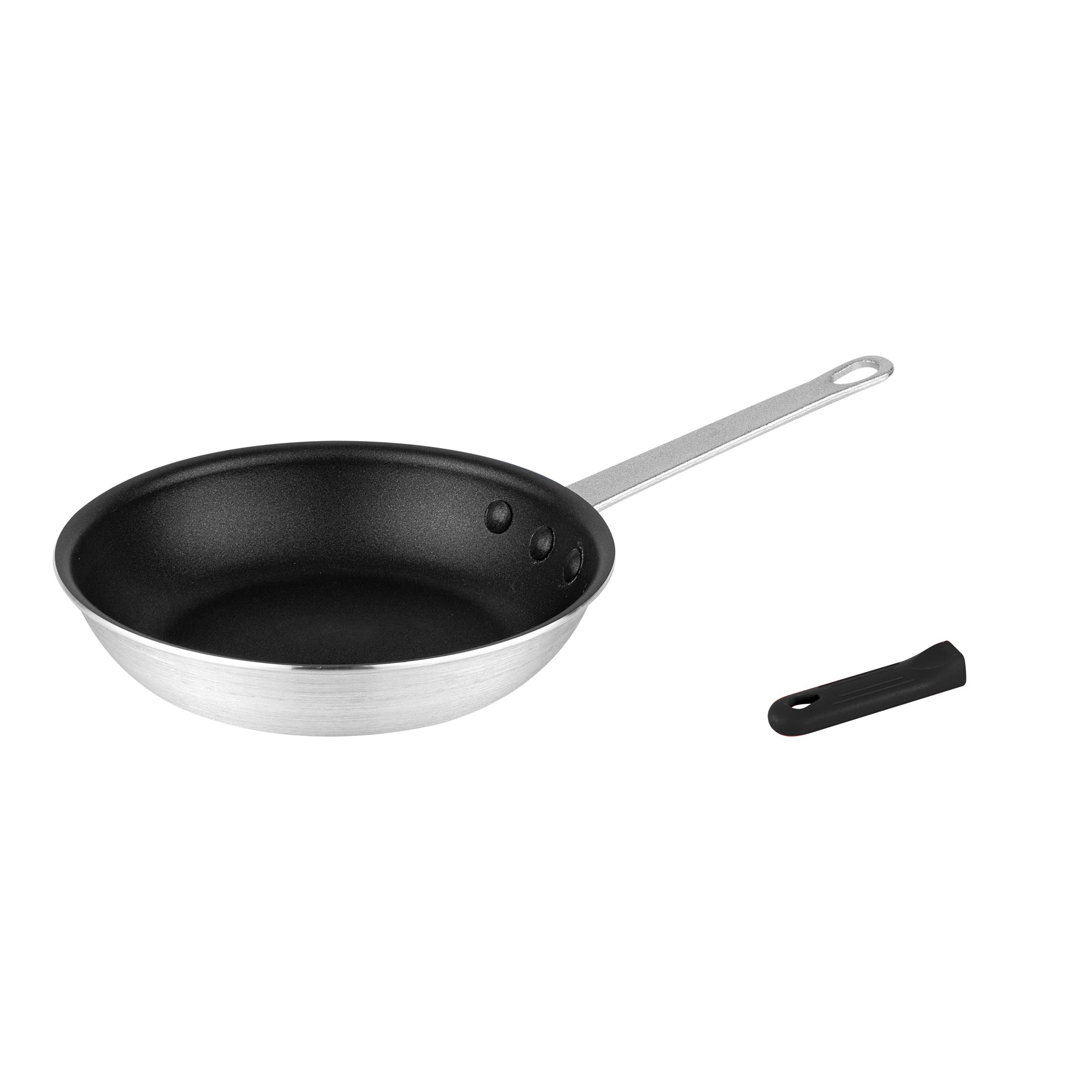 Met Lux 1 Aluminum 9" Non-Stick Fry Pan and 1 Black Silicone Pan Handle Sleeve