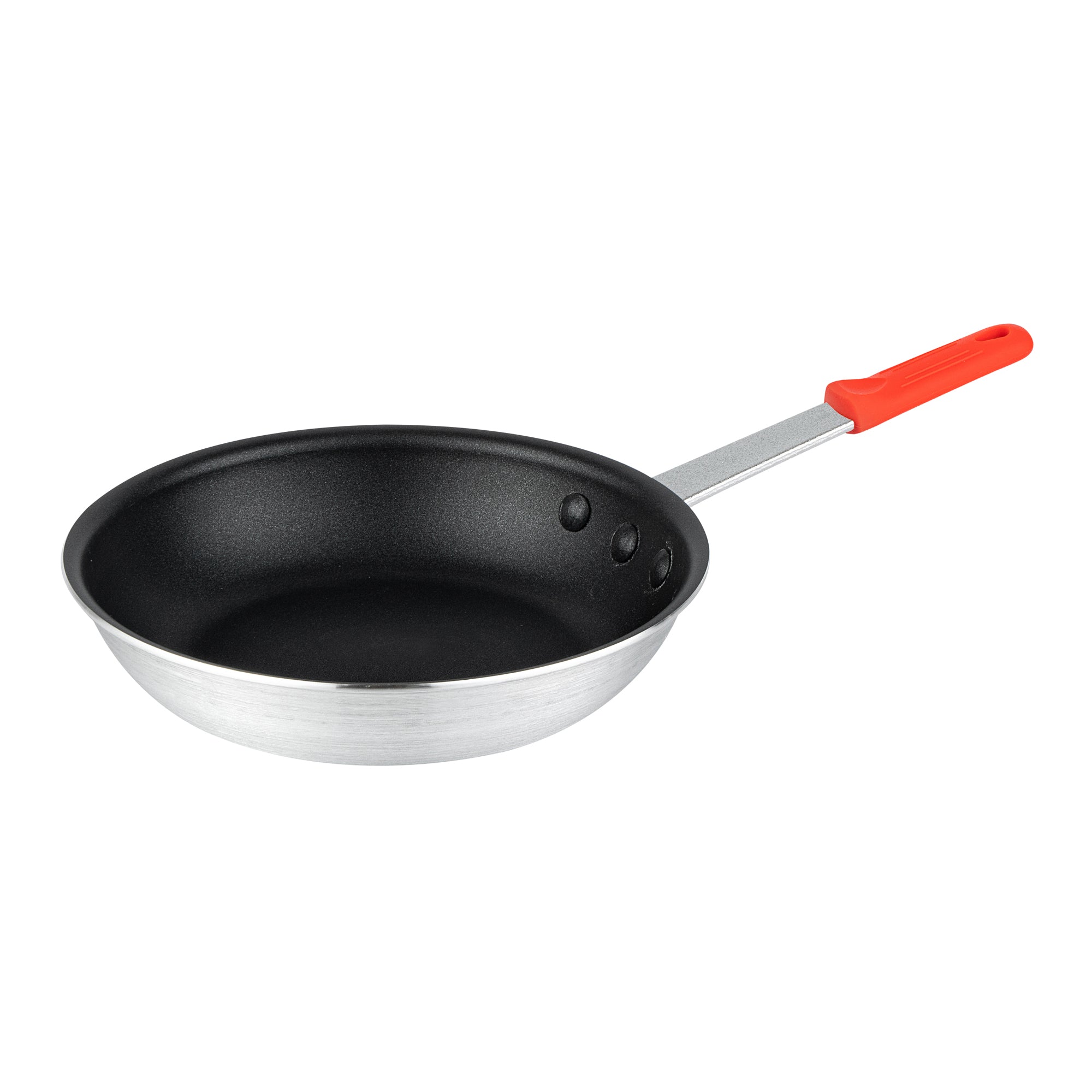 Met Lux 1 Aluminum 9" Non-Stick Fry Pan and 1 Red Silicone Pan Handle Sleeve