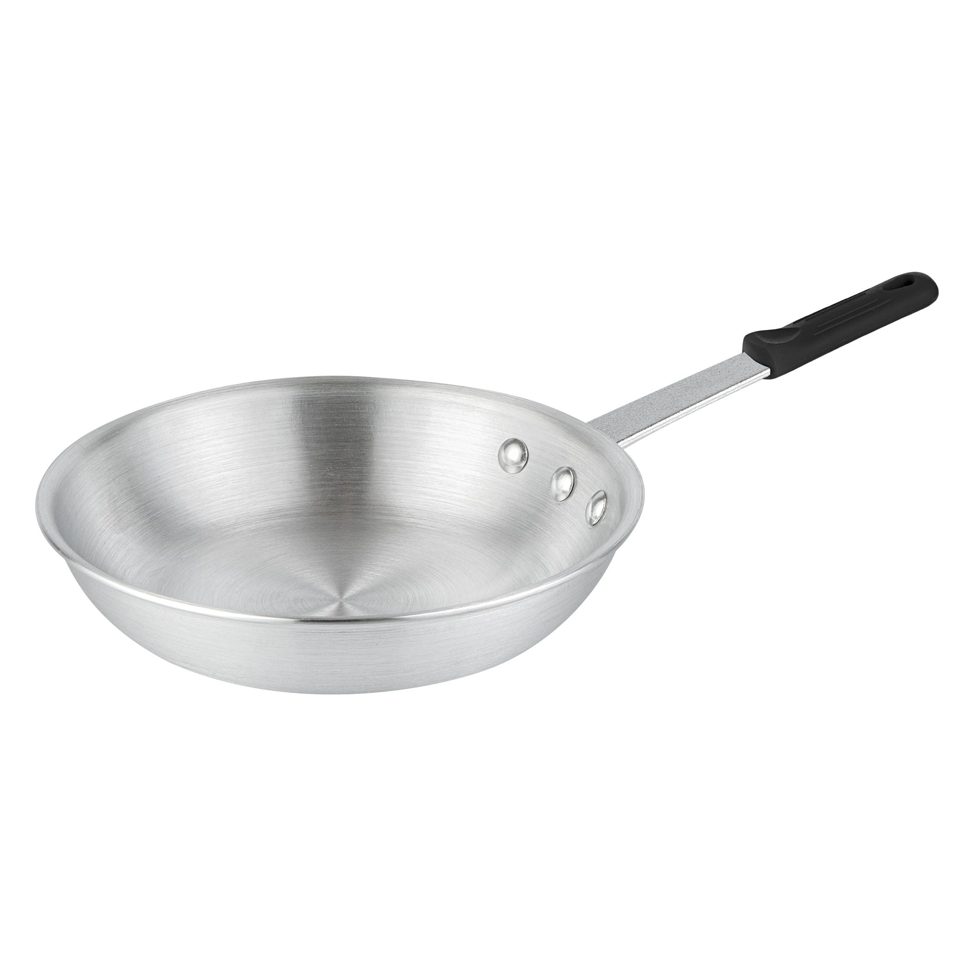 Met Lux 1 Aluminum 9" Fry Pan and 1 Black Silicone Pan Handle Sleeve