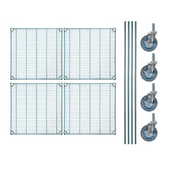 RW Base 4-Tier NSF Green Epoxy Shelving Unit - and 24