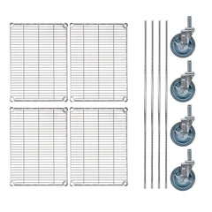 RW Base 4-Tier NSF Chrome Shelving Unit - and 18