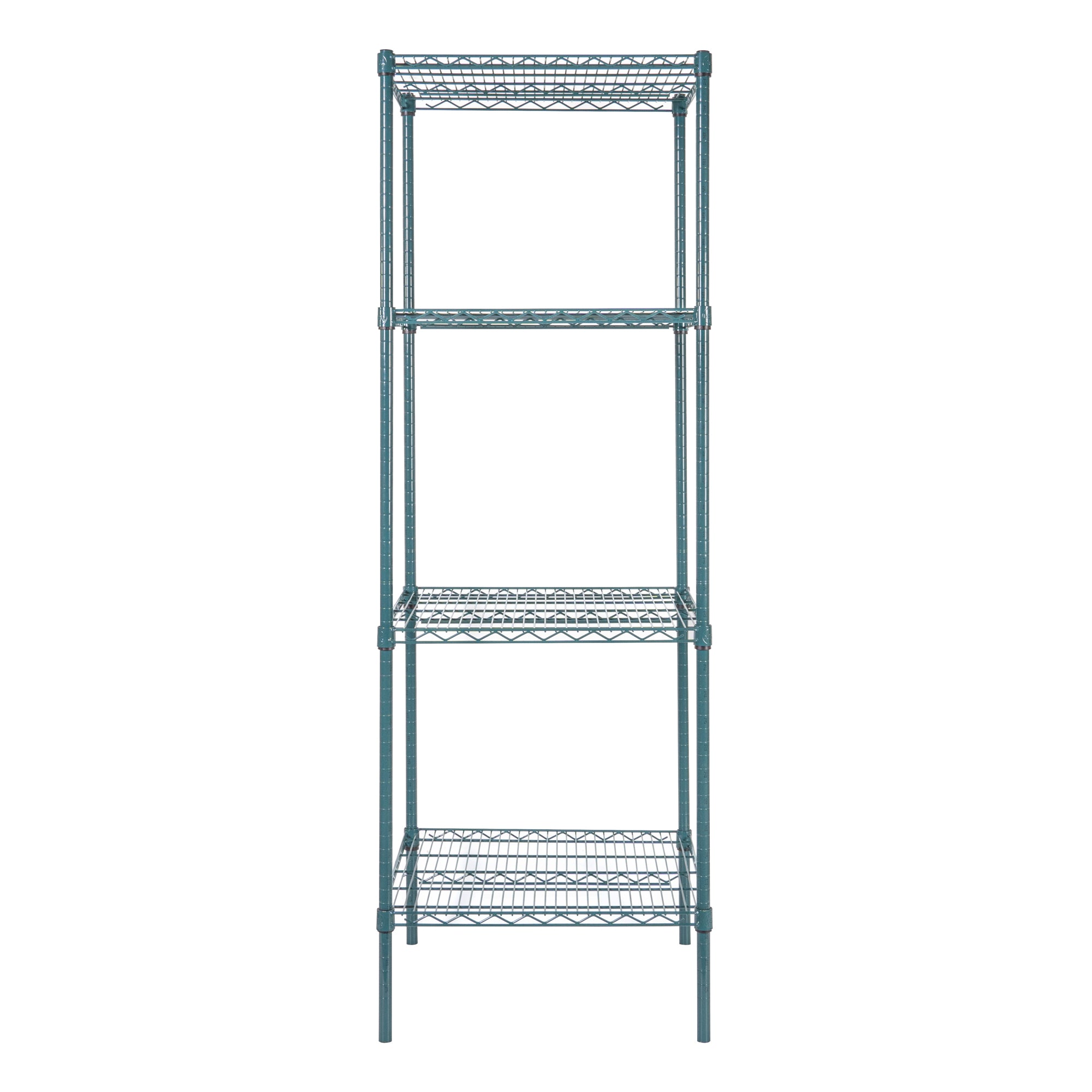 RW Base 4-Tier NSF Green Epoxy Shelving Unit - and 24" x 24" Shelves and 74" Posts