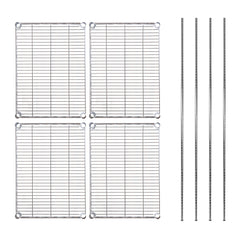 RW Base 4-Tier NSF Chrome Shelving Unit - with 18