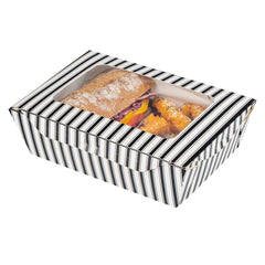 Custom Cafe Vision 57 oz Rectangle White Paper Extra Large Bio Lunch Box - Bon Appétit - 8