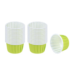 Panificio 1 oz Round Eco Green Paper Small Baking Cup - Pleated - 2