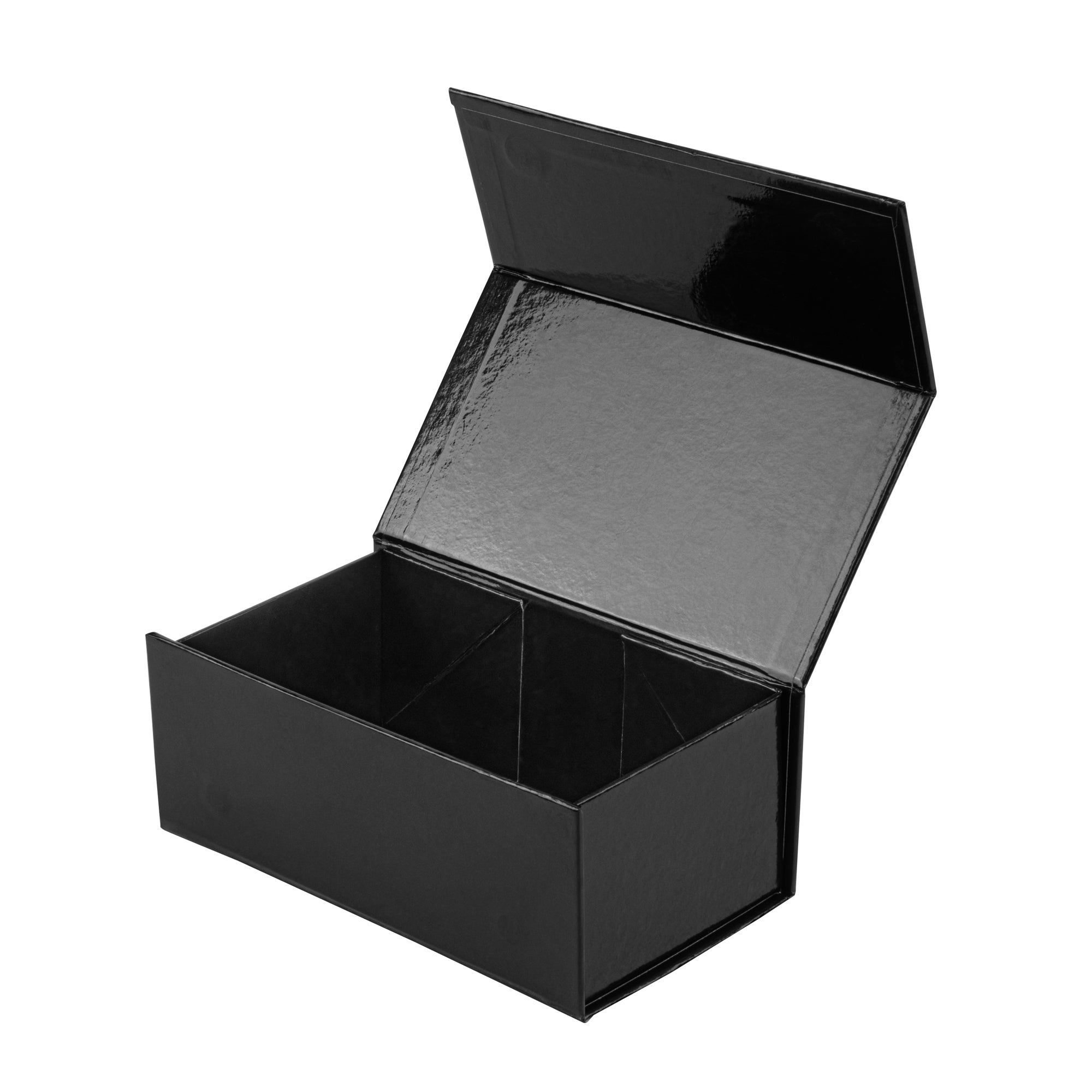 Rectangle Black Paper Small Tic Tac Box - Magnetic - 7" x 4" x 2 3/4" - 10 count box