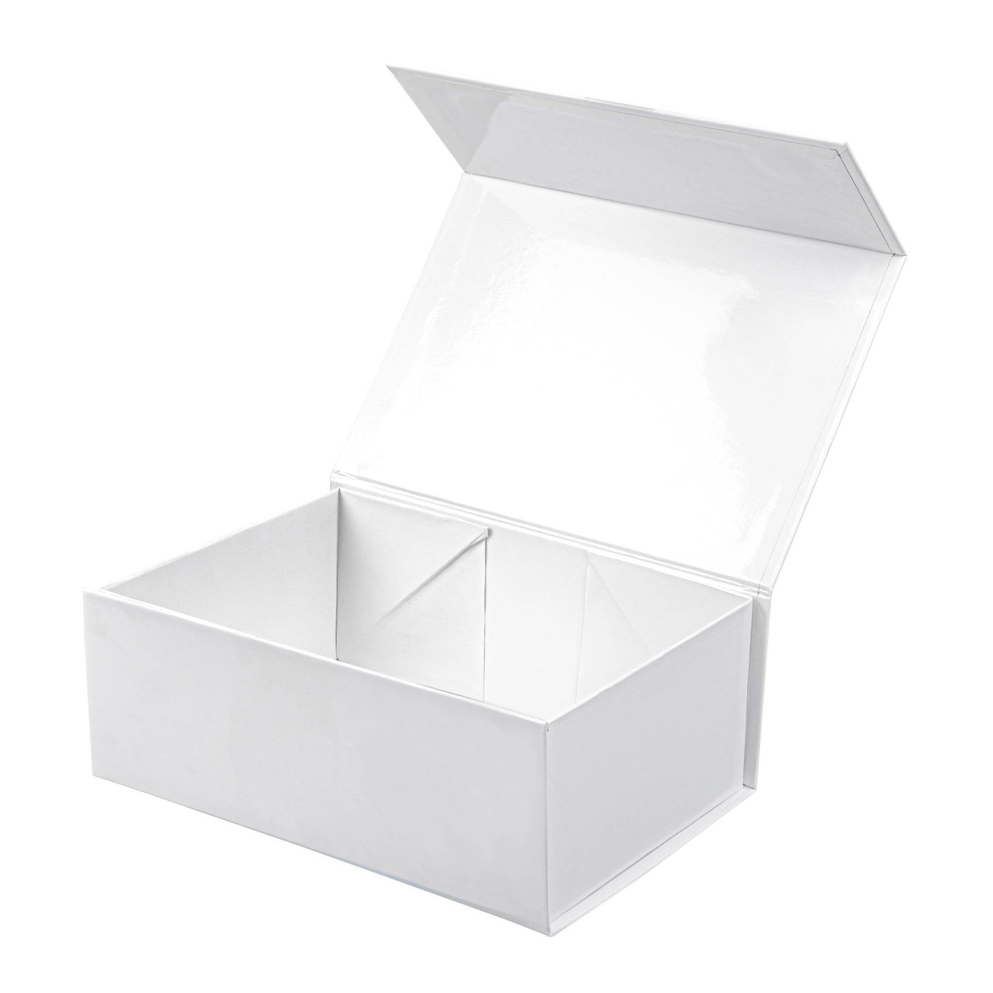 Rectangle White Paper Medium Tic Tac Box - Magnetic - 9" x 6" x 3 1/2" - 10 count box