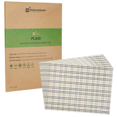 RW Base No PFAS Added Plaid Paper Food Wrap and Basket Liner - Greaseproof - 15