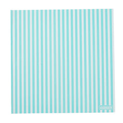 RW Base No PFAS Added Turquoise and White Stripe Paper Bakery Wrap and Basket Liner - Greaseproof - 12