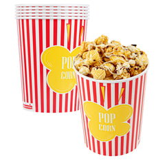 Bio Tek 32 oz Red Paper Popcorn Cup - 100 count box