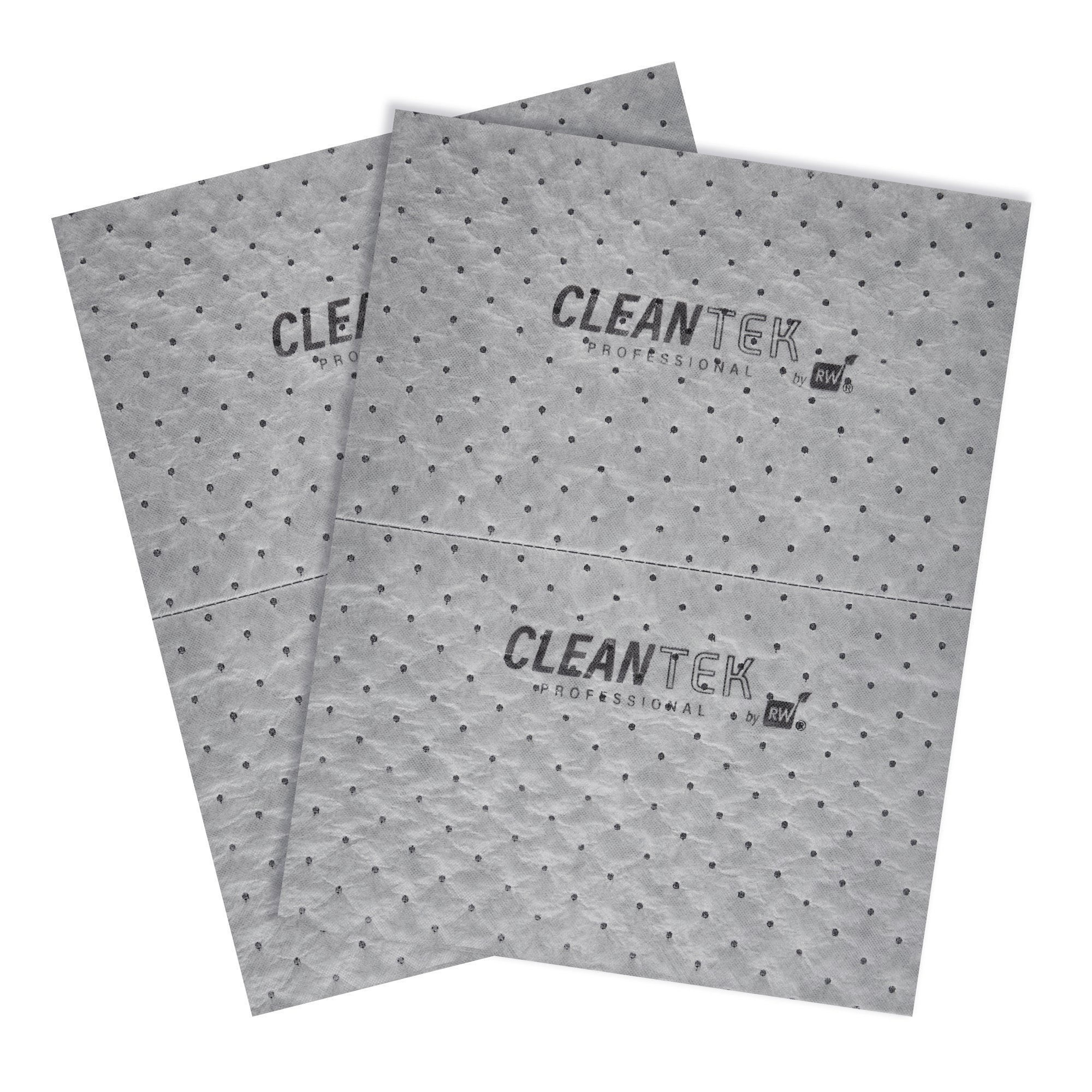 Clean Tek Professional Gray Universal Sorbent Pad - Light Weight, Perforated - 15" x 19" - 100 count box