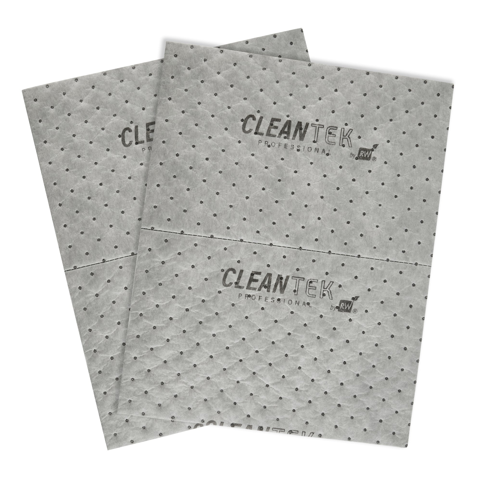 Clean Tek Professional Gray Universal Sorbent Pad - Medium Weight, Perforated - 15" x 19" - 100 count box