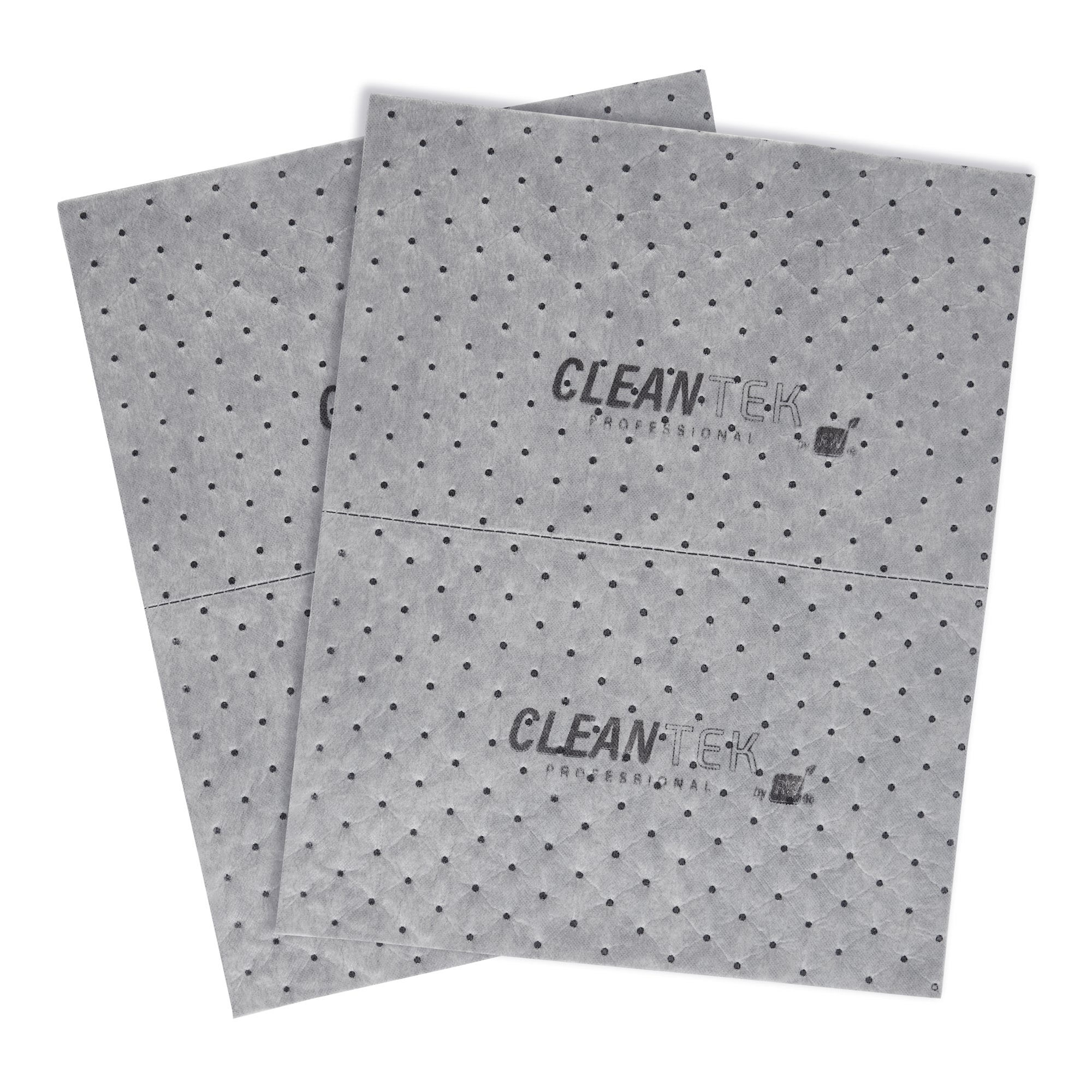 Clean Tek Professional Gray Universal Sorbent Pad - Heavy Weight, Perforated - 15" x 19" - 100 count box