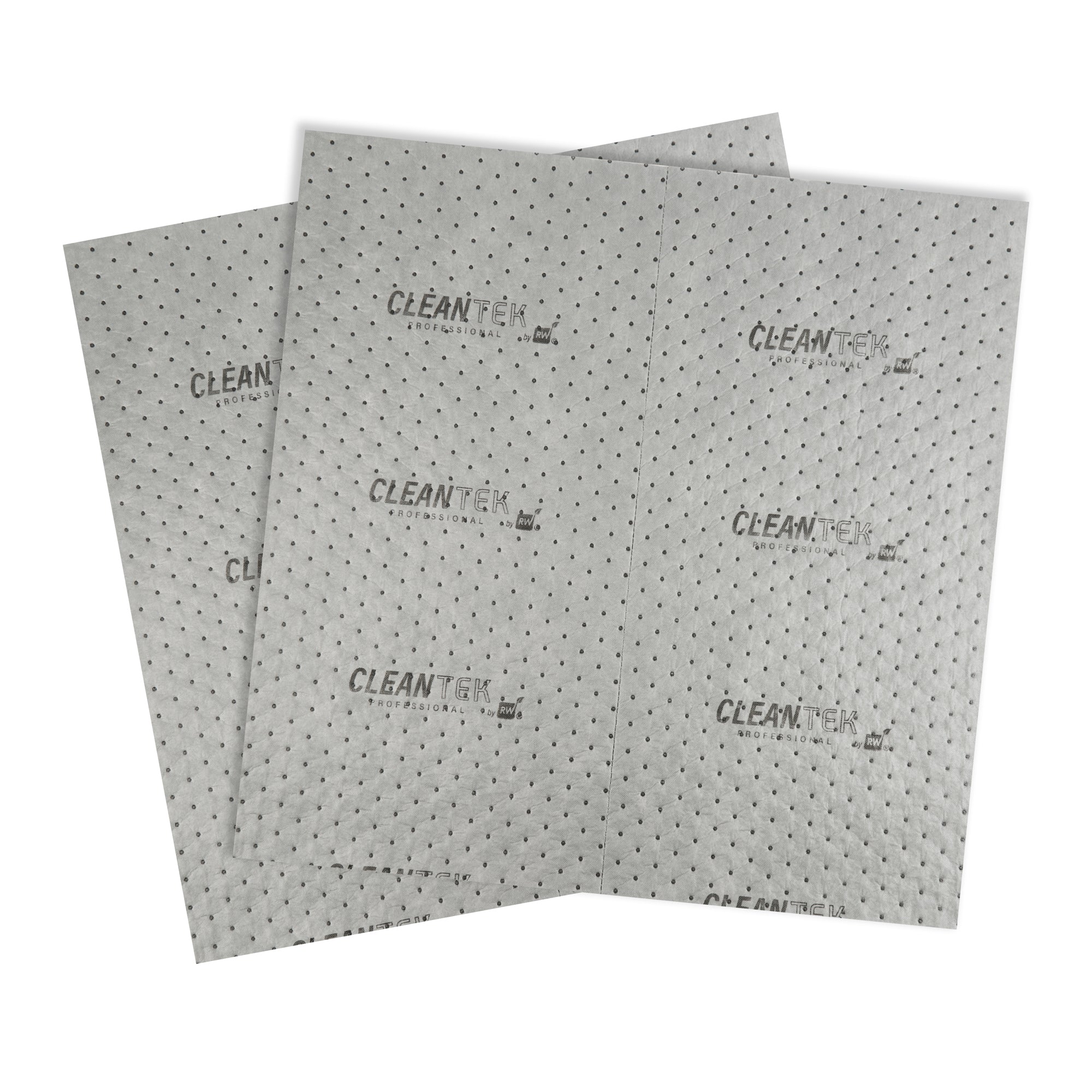 Clean Tek Professional Gray Universal Sorbent Pad - Heavy Weight, Perforated - 30" x 30" - 50 count box