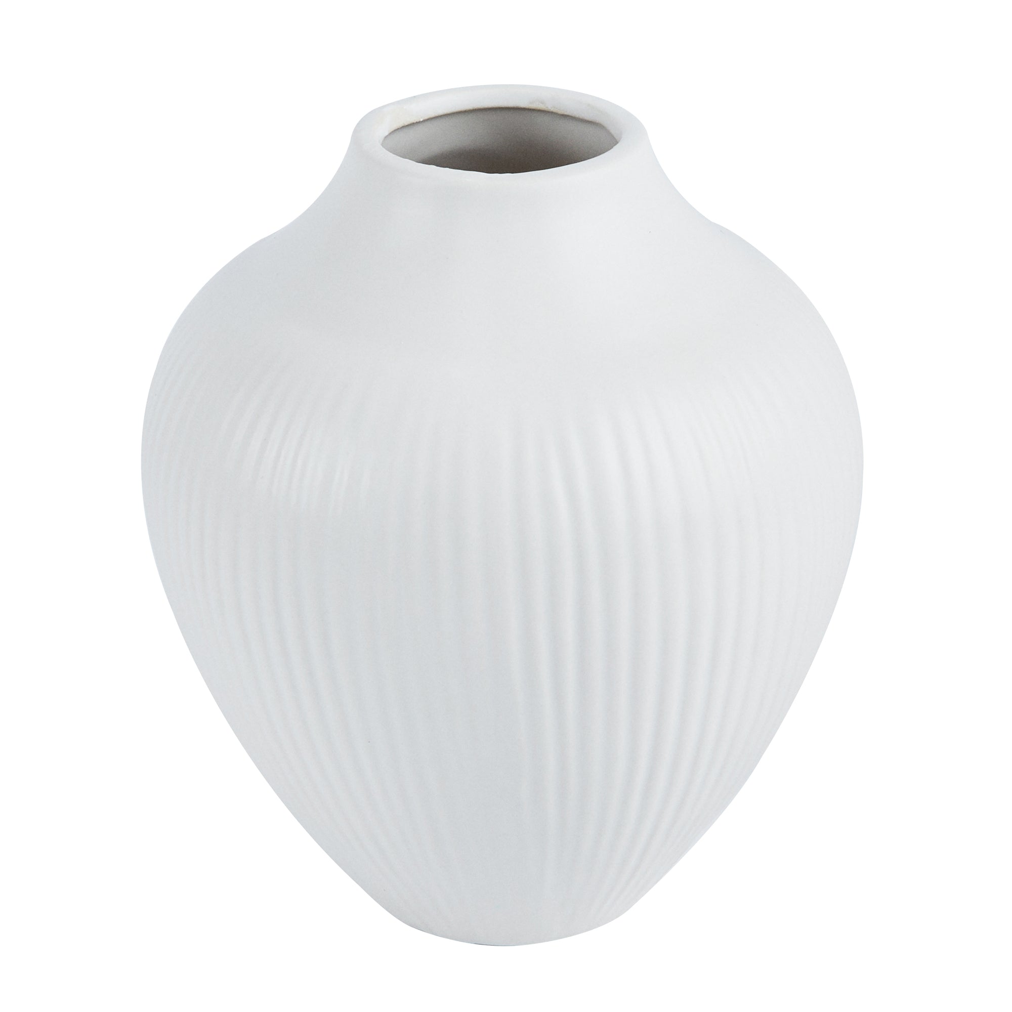 Table Art White Ceramic Balloon Vase - 7'' x 7'' x 8'' - 1 count box