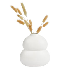 Table Art White Ceramic Gourd Vase - 6 1/2'' x 4'' x 7'' - 1 count box