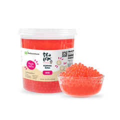 Tea Tek 7 lb Popping Boba - Rose - 4 count box