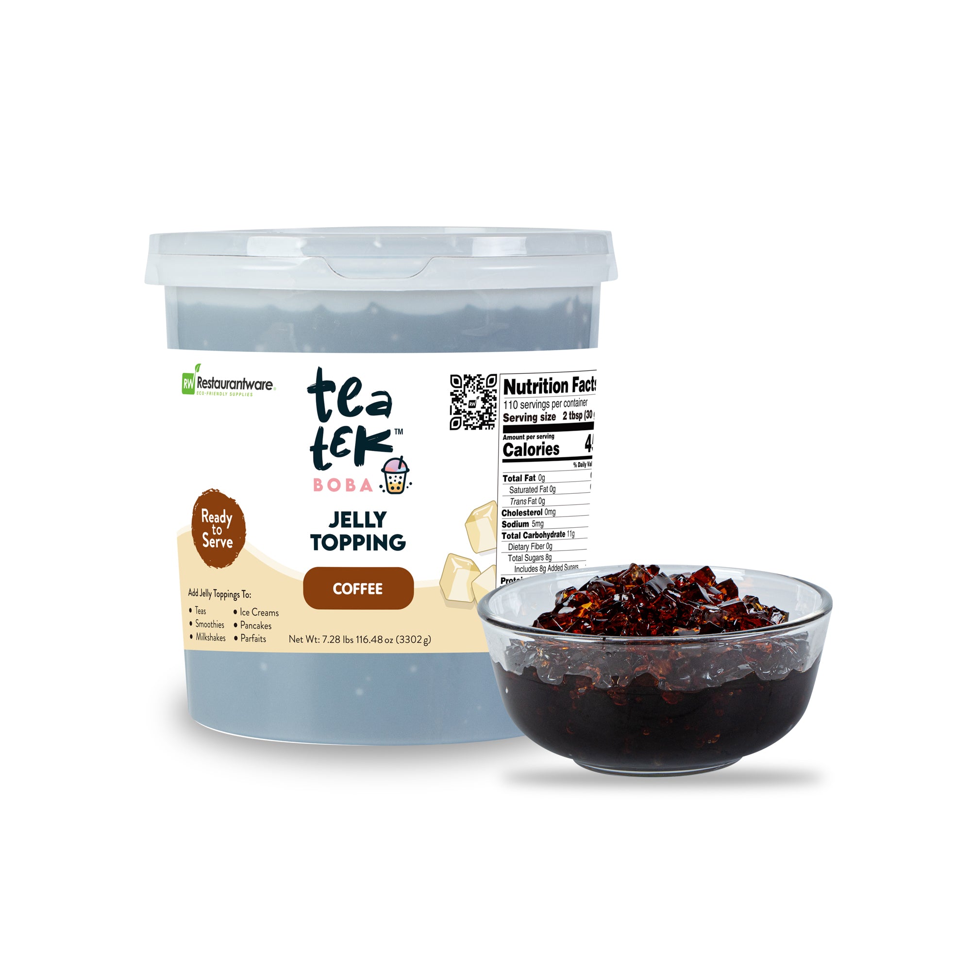 Tea Tek 7.28 lb Jelly Topping - Coffee - 4 count box