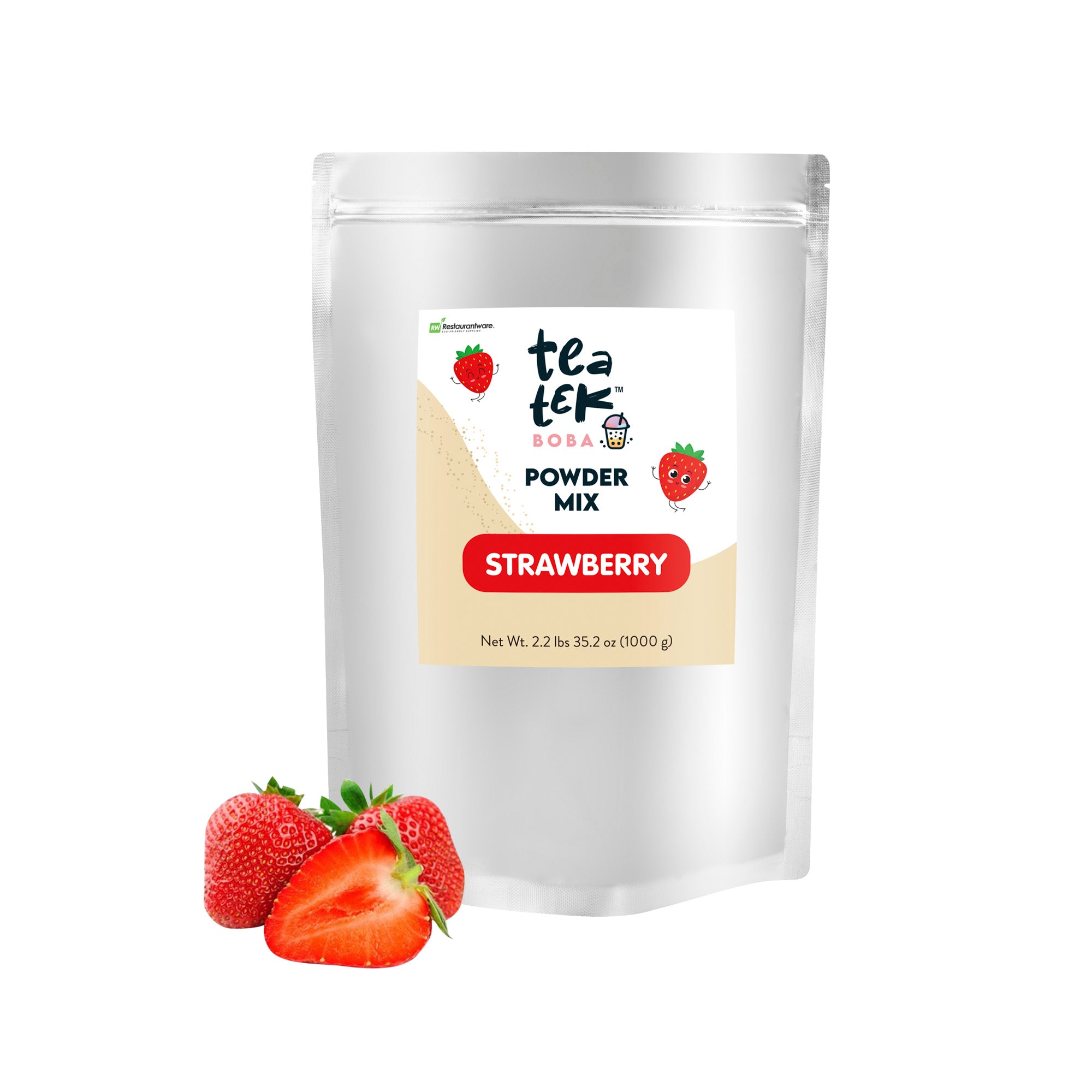 Tea Tek 35.2 oz Powder Mix - Strawberry - 10 count box