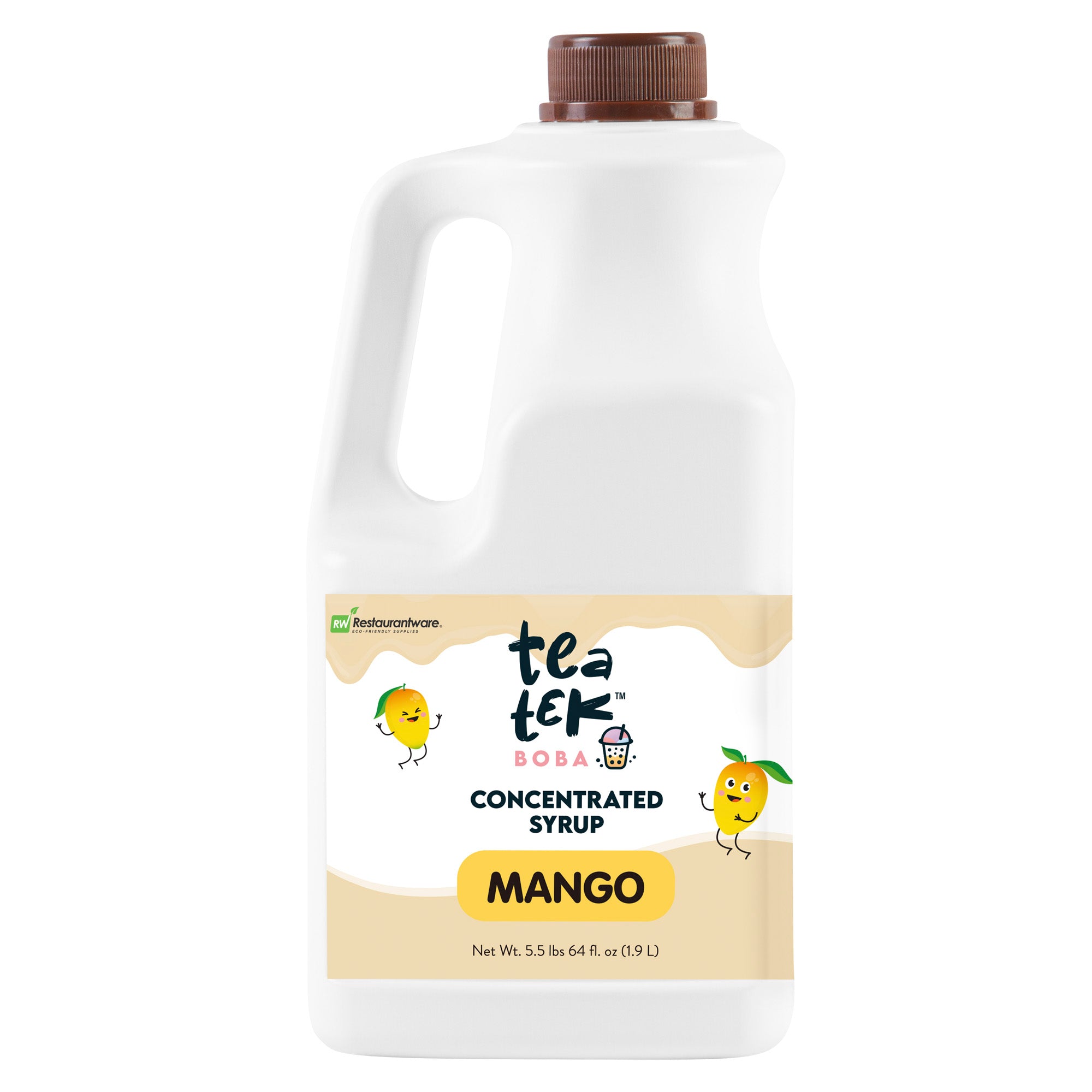 Tea Tek 64 fl. oz Concentrated Syrup - Mango - 6 count box