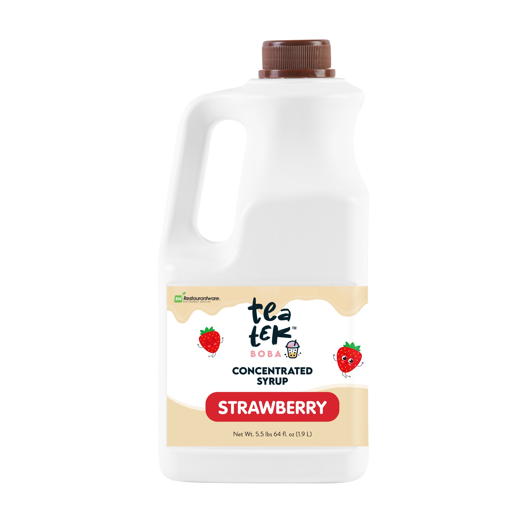 Tea Tek 64 fl. oz Concentrated Syrup - Strawberry - 6 count box