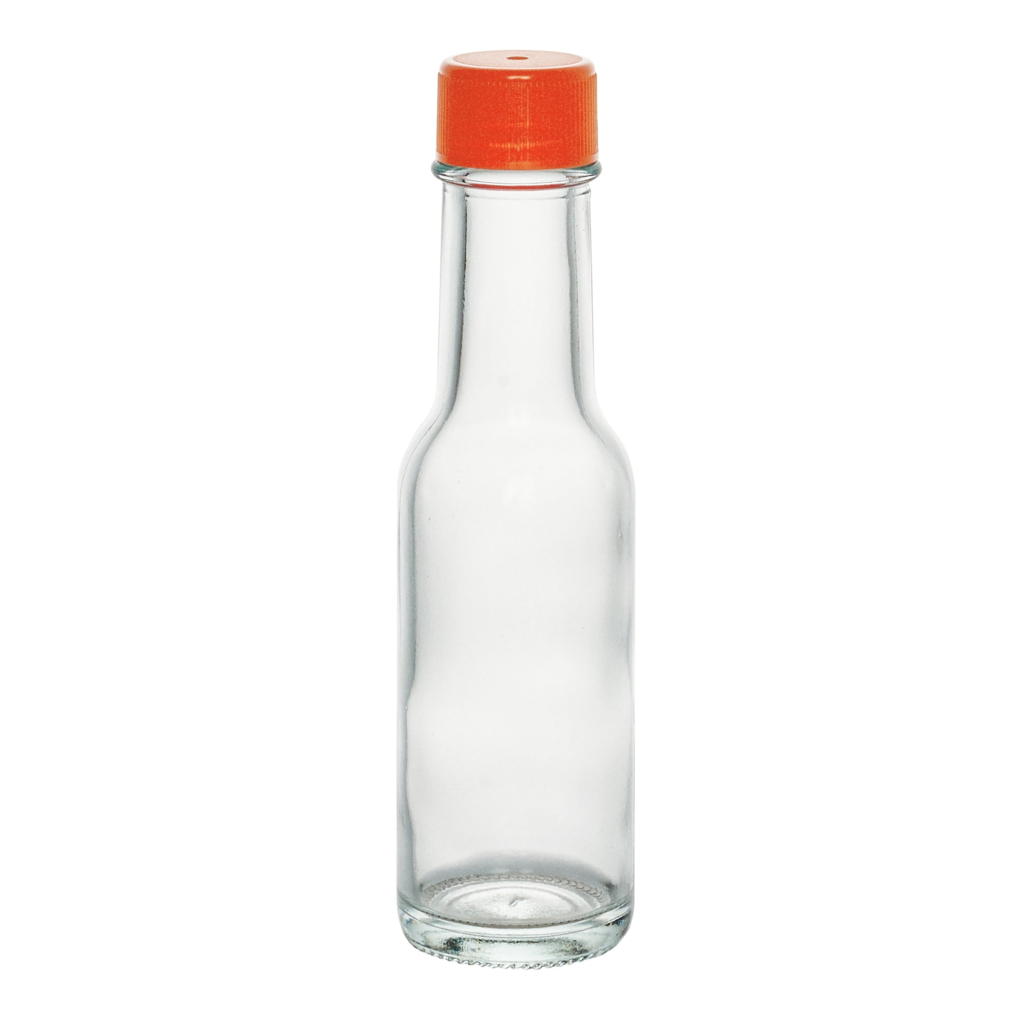 Vetri 3 oz Glass Woozy Bottle - with Red Cap - 1 1/2" x 1 1/2" x 6" - 10 count box