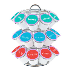 Restpresso Iron Coffee Pod / Capsule Holder - Revolving, Holds 27 K-Cups - 6 3/4