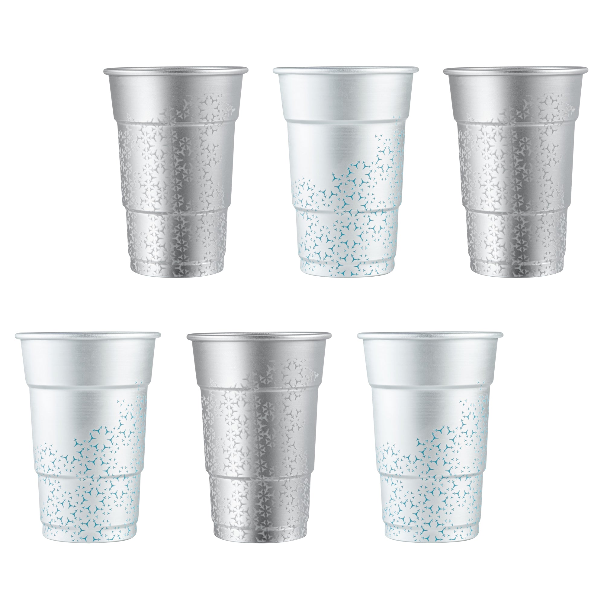 Saving Nature 16 oz Aluminum Color Changing Drinking Cup - 3 1/2'' x 3 1/2'' x 5'' - 48 count box