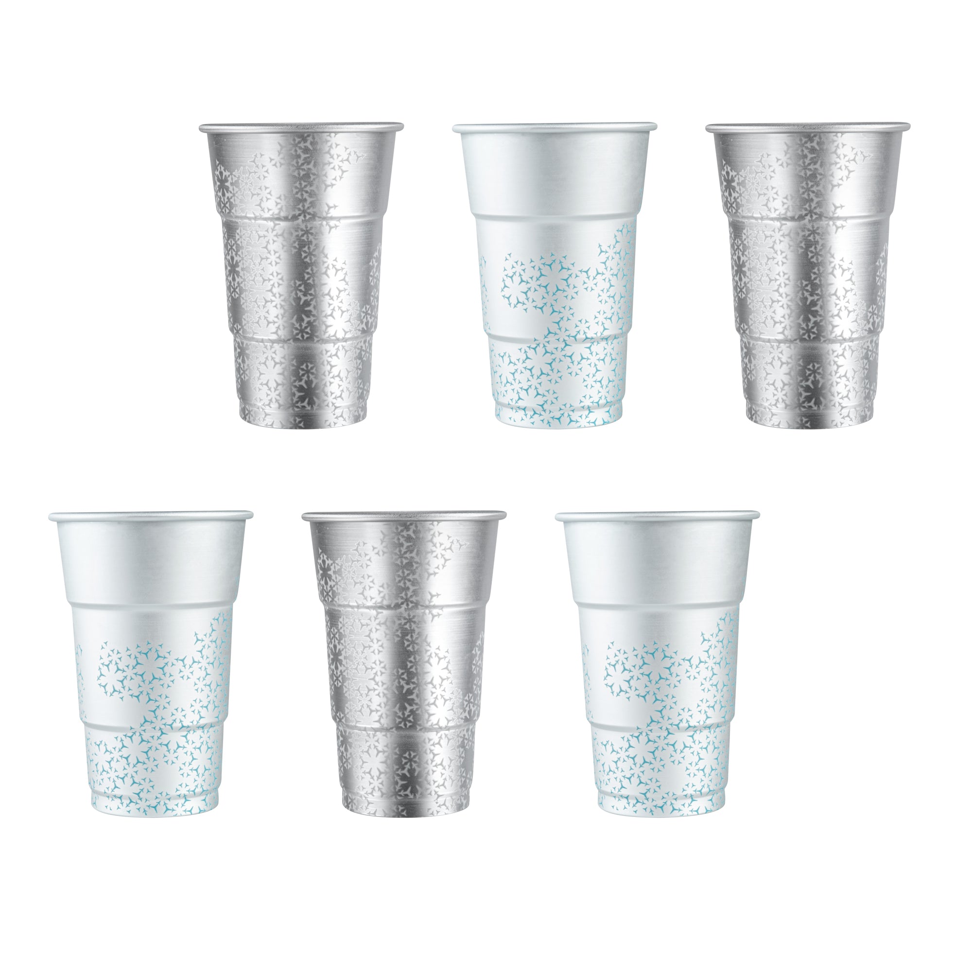 Saving Nature 20 oz Aluminum Color Changing Drinking Cup - 3 1/2'' x 3 1/2'' x 5 1/2'' - 48 count box