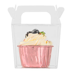 Sweet Vision Clear Plastic Take Out Box - with Handle - 3 1/4