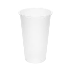 Bev Tek 16 oz Round Frosted Clear Plastic Hot / Cold Drinking Cup - 3 1/2