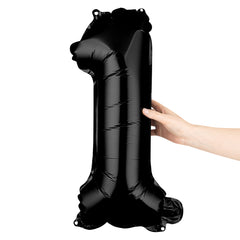 Balloonify Black Mylar Number 1 Balloon - 16