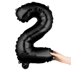 Balloonify Black Mylar Number 2 Balloon - 16