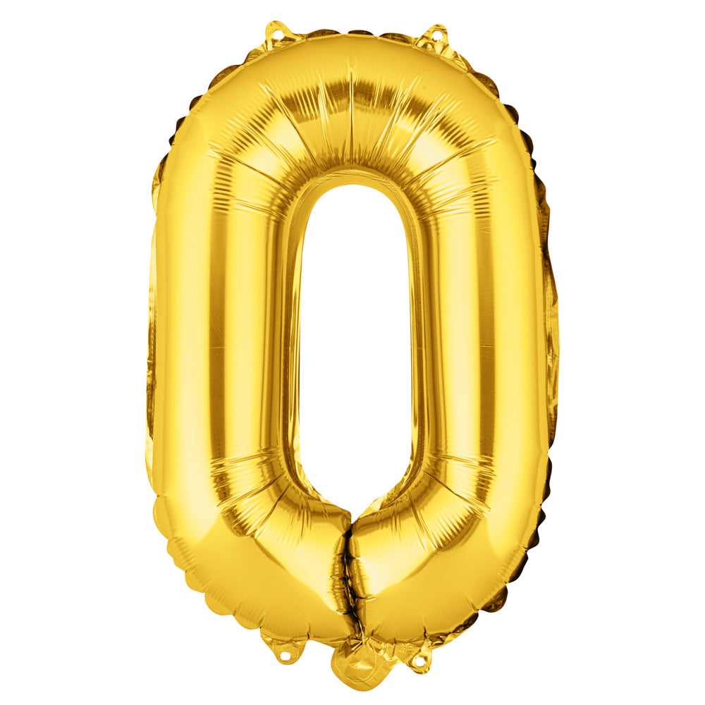 Balloonify Gold Mylar Letter O Balloon - 16" - 1 count box