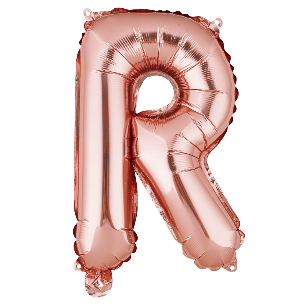 Balloonify Rose Gold Mylar Letter R Balloon - 16" - 1 count box