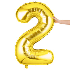 Balloonify Gold Mylar Number 2 Balloon - 40