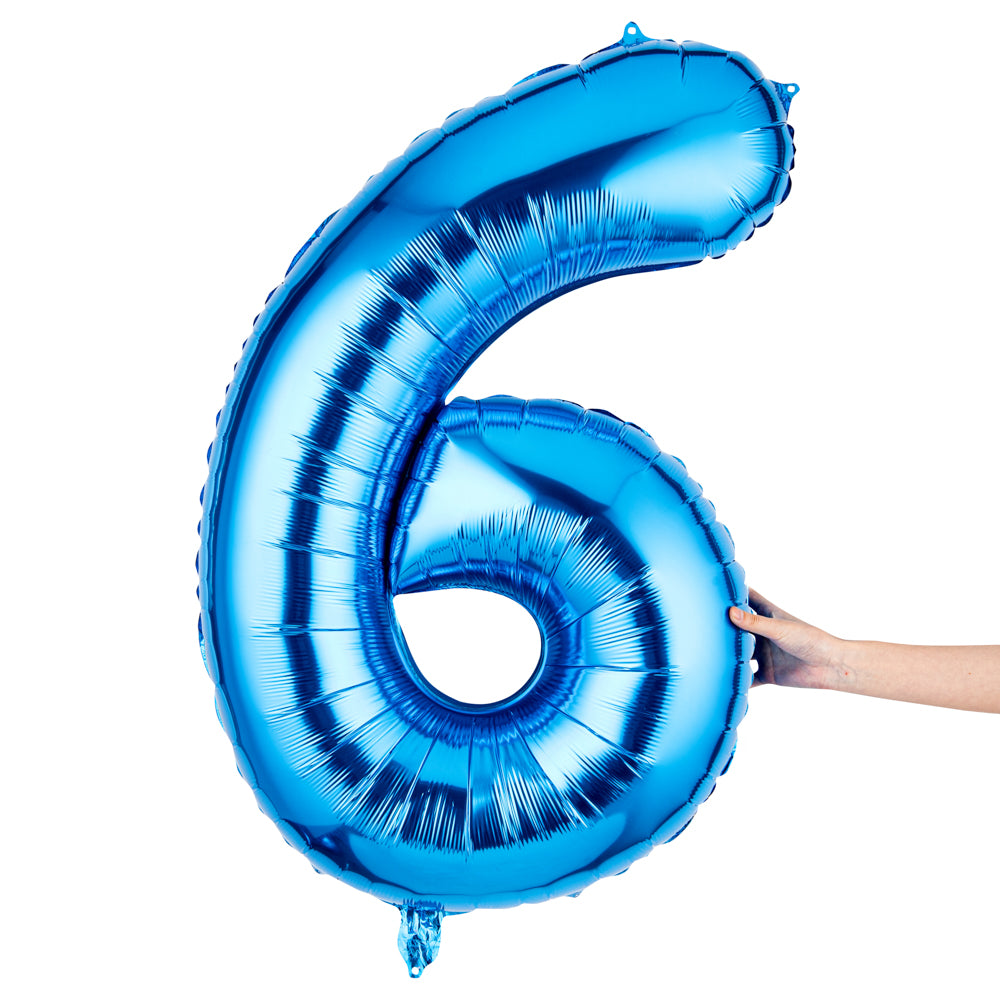 Balloonify Blue Mylar Number 6 Balloon - 40" - 1 count box