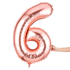 Balloonify Rose Gold Mylar Number 6 Balloon - 40