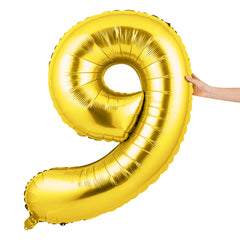 Balloonify Gold Mylar Number 9 Balloon - 40