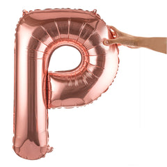 Balloonify Rose Gold Mylar Letter P Balloon - 40