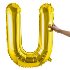 Balloonify Gold Mylar Letter U Balloon - 40