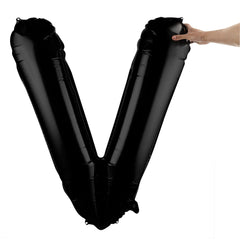 Balloonify Black Mylar Letter V Balloon - 40