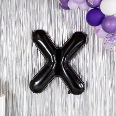 Balloonify Black Mylar Letter X Balloon - 40