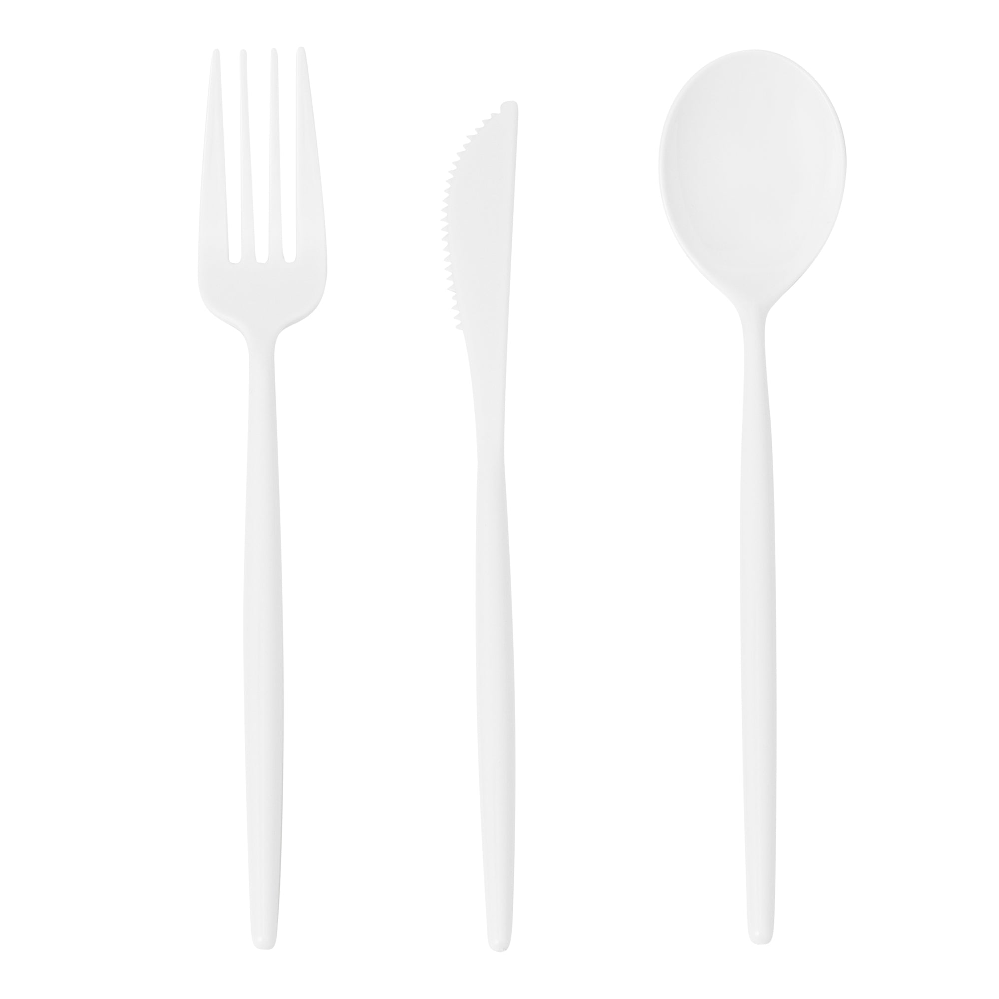 Moderna White Plastic Cutlery Set - 7 1/2" - 60 count box