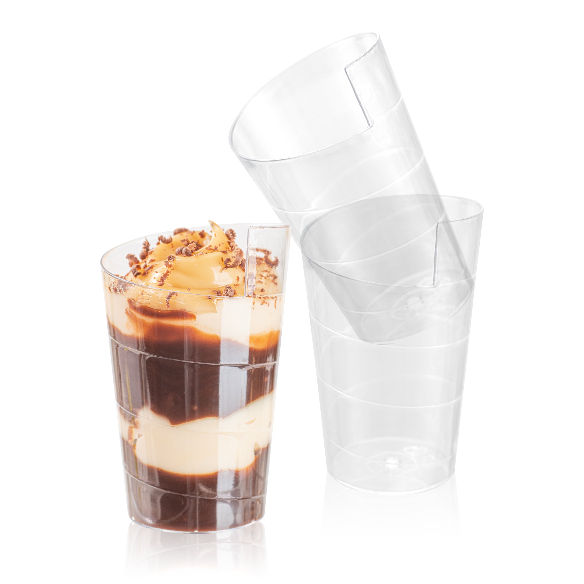 Mini Serve 2 oz Clear Plastic Spiral Cup - 1 3/4" x 1 3/4" x 2 3/4" - 100 count box