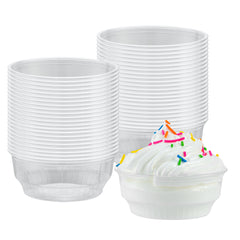 RW Base 4 oz Round Clear Plastic Dessert Cup - 3 1/4