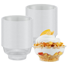 RW Base 5 oz Round Clear Plastic Dessert Cup - 3 3/4