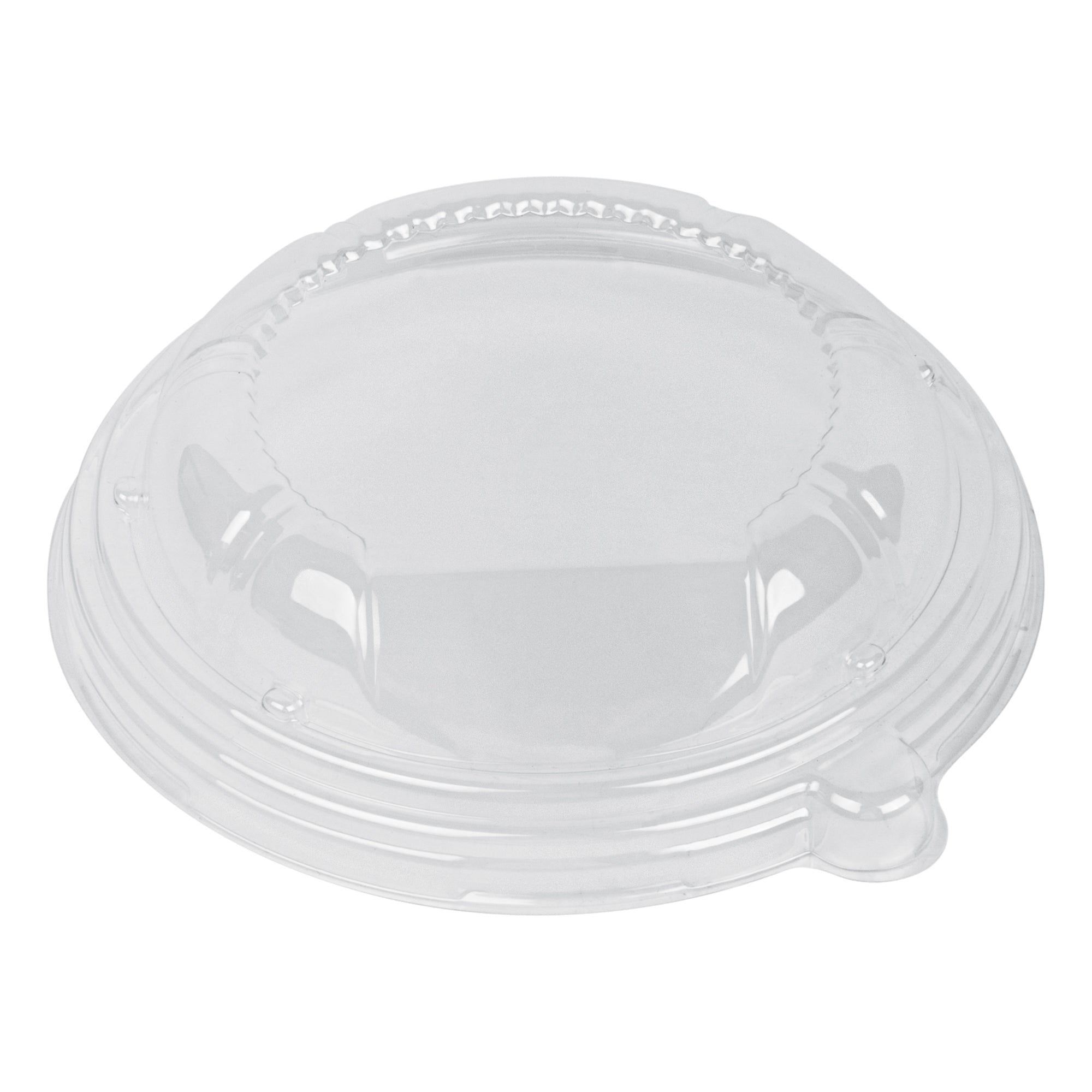 Bento Tek Round Clear Plastic Lid - Fits 14 oz Asian Style Bowl - 7 1/4'' x 7 1/4'' x 1 3/4'' - 400 count box